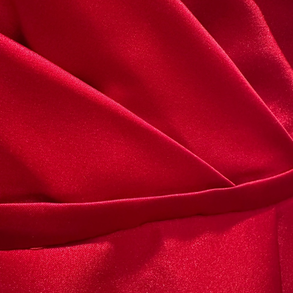 Red Floor Length Ball Gown Size 0 David’s Bridal - Picture 4 of 12